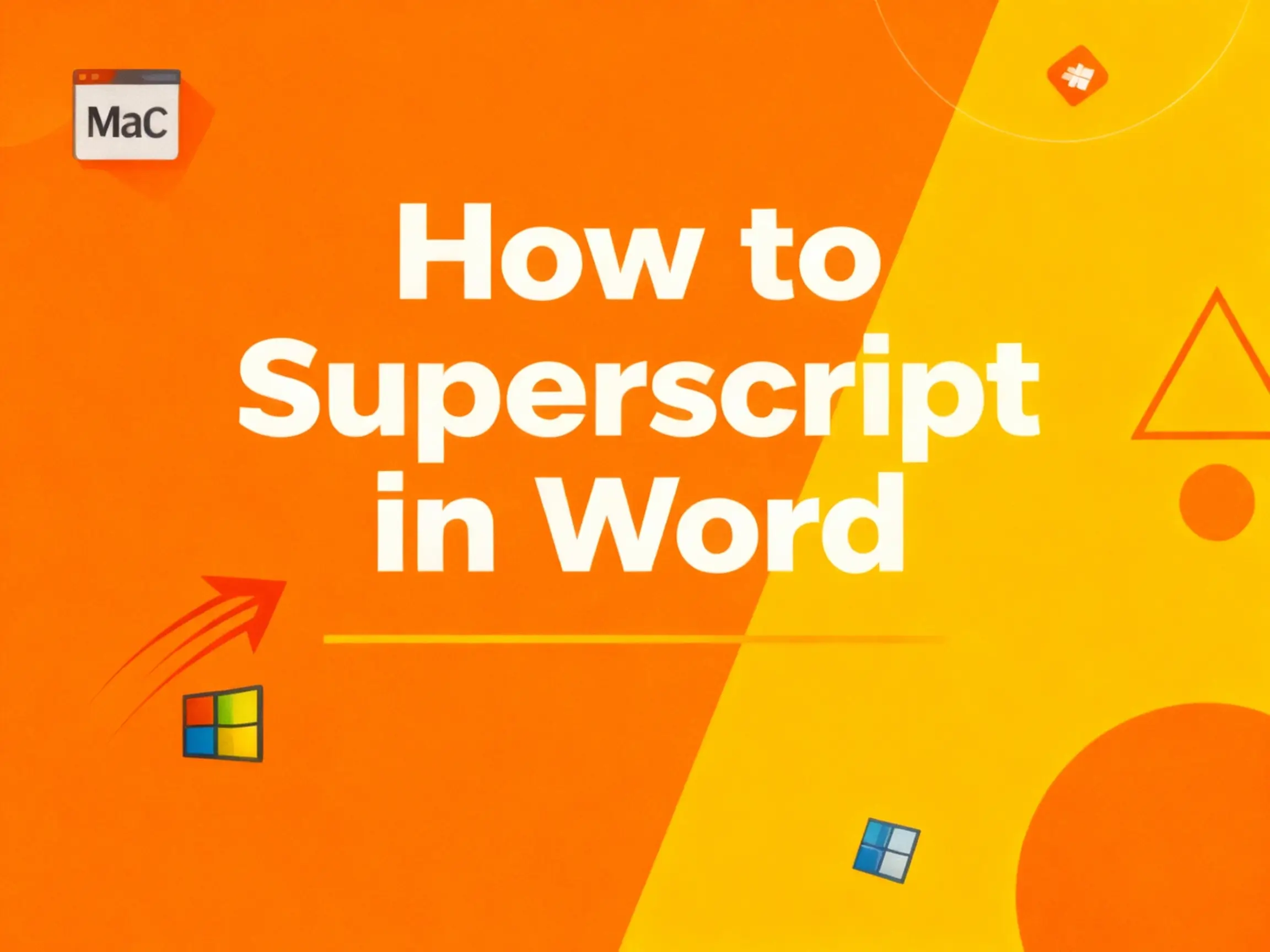 How to Superscript in Word